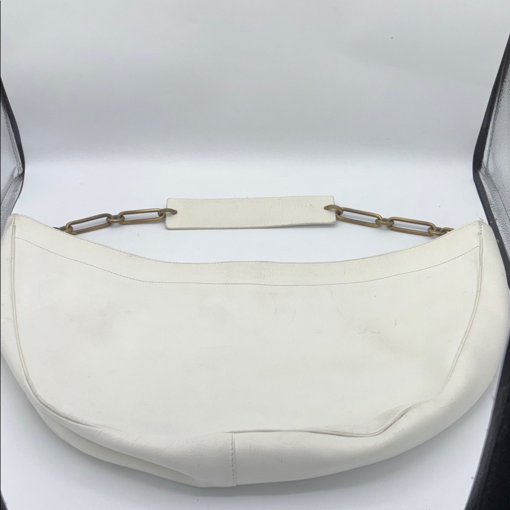 Calvin Klein Cream XL Hobo Bag with Gold Bronze Chain Strap - Picture 9 of 14